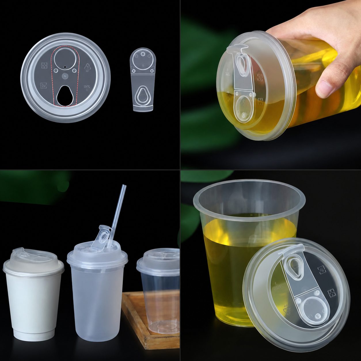 Cold cup lid detail and custom logo printing
